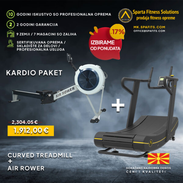 Kardio paket – Air Rower + Curved Treadmill